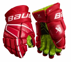 Bauer Vapor 3X Junior Hockey Gloves -Bauer Sales 3X JR FRONT RED1
