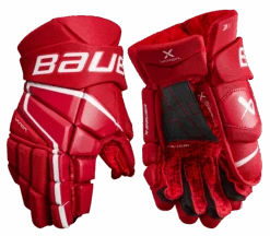 Bauer Vapor 3X Senior Hockey Gloves 17 Bauer Vapor 3X Senior Hockey Gloves -Bauer Sales 3X SR FRONT RED2