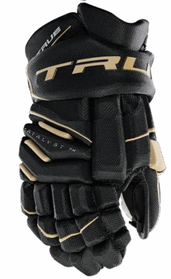 True Hockey True Catalyst 7X Senior Hockey Gloves -Bauer Sales CT7xGlove Black Gold