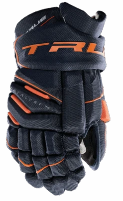 True Hockey True Catalyst 7X Junior Hockey Gloves 22 True Hockey True Catalyst 7X Junior Hockey Gloves -Bauer Sales CT7xGlove Navy Orange 1