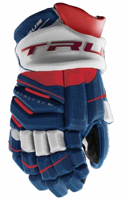 True Hockey True Catalyst 9X Junior Hockey Gloves 12 True Hockey True Catalyst 9X Junior Hockey Gloves -Bauer Sales CT9xGlove Red White Blue